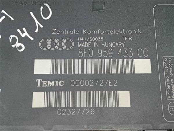MODULO CONFORT Audi A4 2.0 TDI AVANT B7 8E 170CV 2006-2008 (125 KW) - 33196 / BRD
