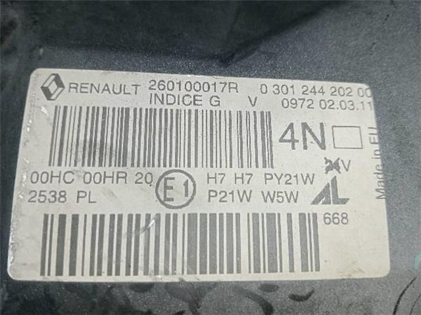 FARO DEL. DCHO Renault Megane 1.5 DCI III (BZ) 90CV (2008-2015) (66 KW) - 33283 / K9KH8