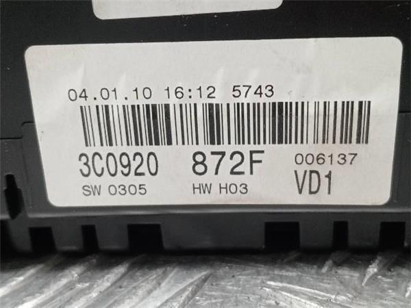 CUADRO INSTRUMENTOS Volkswagen Passat 1.8 TSI VARIANT (3C5) 160CV (2007-2010) (118 KW) - 33312 / CDA