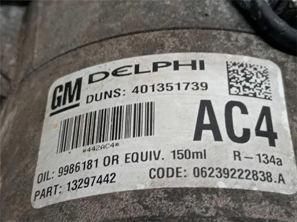 COMPRESOR AIRE ACOND. Opel Zafira 1.6 G B (M75) 116CV (2008-2015) (85 KW) - 33496 / Z16XER