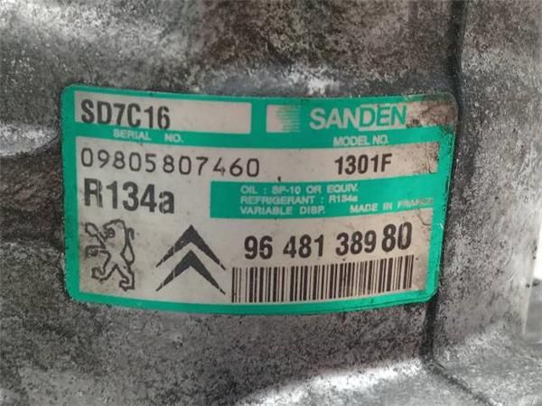 COMPRESOR AIRE ACOND. Peugeot 407 2.0 HDI (136CV) (2004 2010) (100 KW) - 33497 / RHR