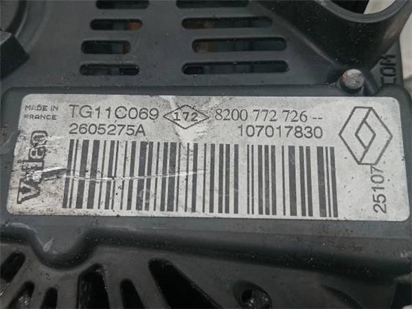 ALTERNADOR Renault Megane 1.5 DCI II (106CV) (2005 2008) (78 KW) - 33505 / K9K P7, K9KP7