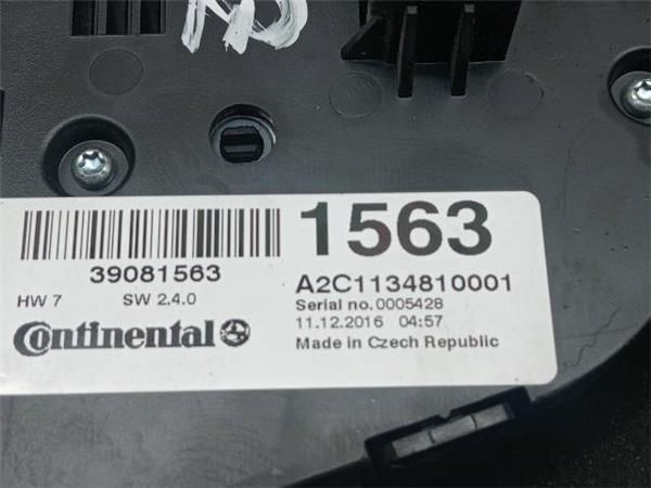 MANDOS CLIMATIZADOR Opel Zafira 1.6 CDTI TOURER C (P12) 120CV (14-19) (88 KW) - 33661 / B16DTH OPT. LVL