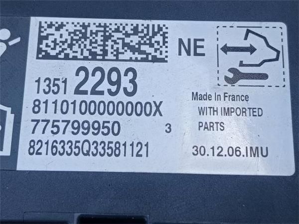 KIT AIRBAG Opel Zafira 1.6 CDTI TOURER C (P12) 120CV (14-19) (88 KW) - 33684 / B16DTH OPT. LVL