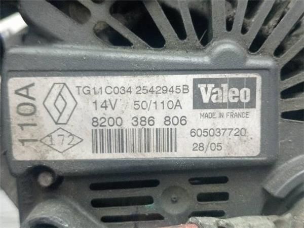 ALTERNADOR Renault Megane 1.5 DCI II (101CV) (2003 2008) (74 KW) - 33913 / K9K F7