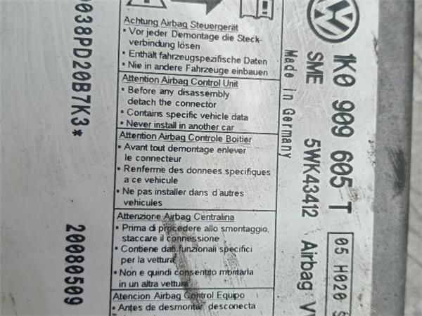 CENTRALITA AIRBAG Volkswagen Golf 2.0 TDI V (1K1) 170CV (2005-2008) (125 KW) - 34228 / BMN