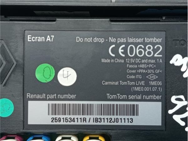 PANTALLA NAVEGADOR Renault Megane 1.5 DCI III (90CV) (2008 2022) (66 KW) - 34288 / K9K H8 2