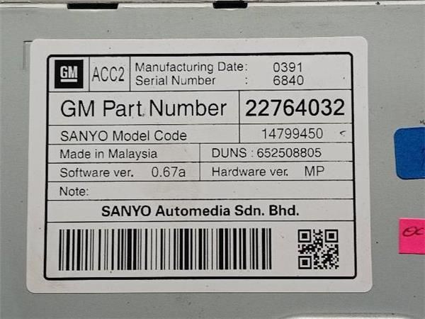 PANTALLA NAVEGADOR Opel Astra 2.0 CDTI J SPORTS (160CV) (2010 2015) (118 KW) - 34319 / A20DTH