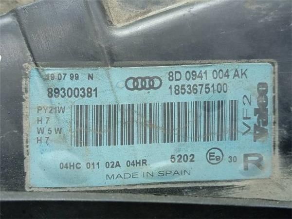 FARO DEL. DCHO Audi A4 1.8 G (B5) AUT 150CV (1995-2000) (110 KW) - 34569 / APU