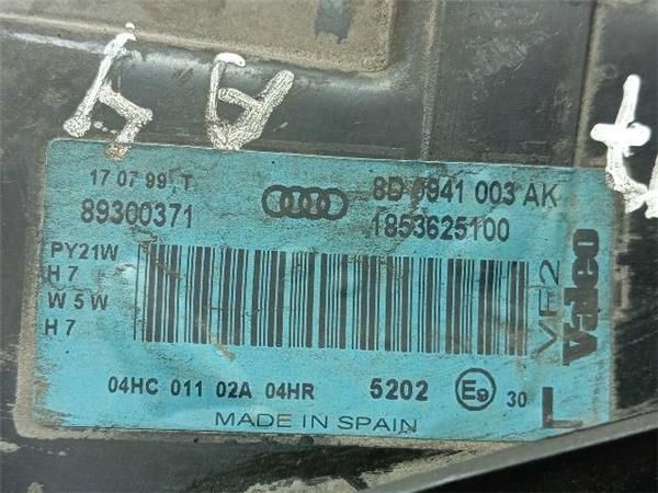 FARO DEL. IZDO. Audi A4 1.8 G (B5) AUT 150CV (1995-2000) (110 KW) - 34570 / APU