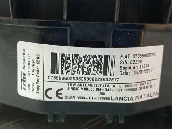 AIRBAG SALPICADERO Peugeot Boxer 2.0 HDI COMBI (U9) 110CV (2015-2019) (80 KW) - 34850 / AH03