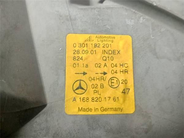 FARO DEL. IZDO. Mercedes A 190 1.9  A (168 032, 168 132) [1999 (92 KW) - 35119 / 166990
