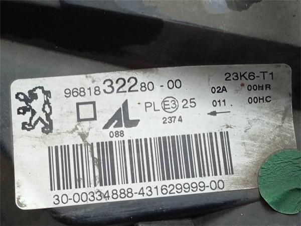 FARO DEL. DCHO Peugeot 307 1.6  (109CV) (2000 2007) (80 KW) - 35211 / NFV