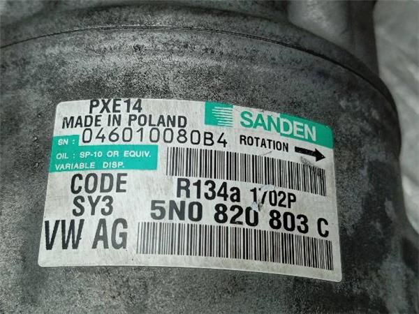 COMPRESOR AIRE ACOND. Skoda Octavia 1.6 TDI II (105CV) (2009 2013) (77 KW) - 35345 / 5N0820803C