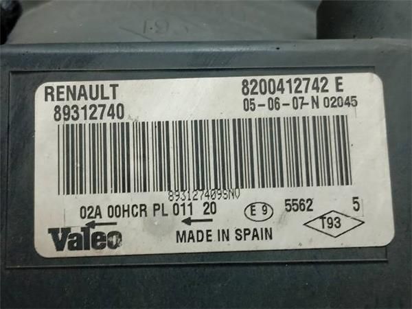 FARO DEL. DCHO Renault Megane 1.6 G (II 112CV) (2006 2008) (82 KW) - 35381 / K4M D8