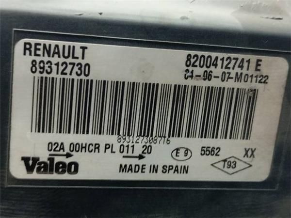 FARO DEL. IZDO. Renault Megane 1.6 G (II 112CV) (2006 2008) (82 KW) - 35382 / K4M D8