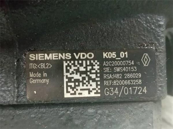 BOMBA INYECTORA Renault Megane 1.5 DCI II (106CV) (2005 2008) (78 KW) - 35520 / K9K P7, K9KP7