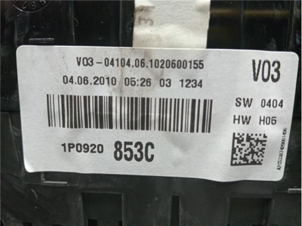 CUADRO INSTRUMENTOS Seat Leon 1.6 TDI (1P1) 105CV (2010-2012) (77 KW) - 35613 / 1p0920853c