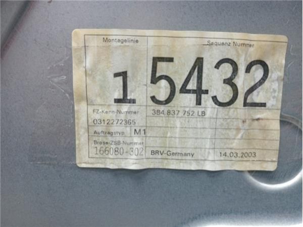 MECANISMO ELEVALUNAS DEL. DCHO. Volkswagen Passat Berlina (3B3)(2000-) 1.9 TDI - 35884 / 3B4837752LB