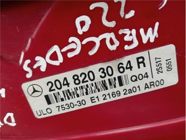 PILOTO TRA. DCHO. Mercedes-Benz Clase C (BM 204) Berlina (01.2007-) 2.2 C 220 CDI (204.008) [2,2 Ltr. - 125 kW CDI CAT] 