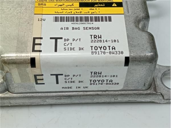 CENTRALITA AIRBAG Toyota Auris (E15)(10.2006-) 1.4 Básico [1,4 Ltr. - 66 kW Turbodiesel CAT] - 37114 / 89170-0W330, 222