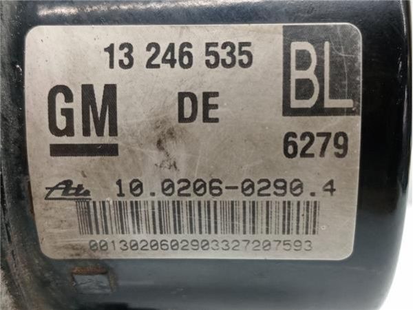 ABS Opel Astra H Berlina (11.2006-) 1.6 Enjoy [1,6 Ltr. - 77 kW 16V] - 37142 / 100960-05543,  00405061E1, 13 246 535