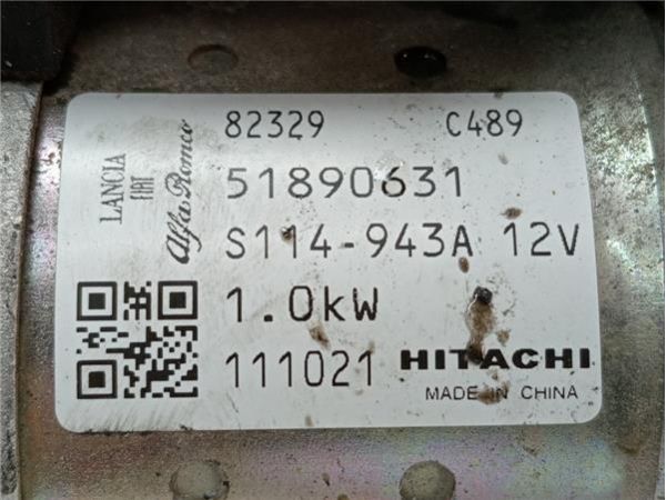 MOTOR ARRANQUE Fiat 500 1.2 G (356HXF1B) (69CV) (2009 2022) (51 KW) - 37388
