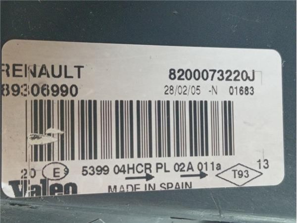FARO DEL. IZDO. Renault Megane II Grandtour (2003-) 1.9 Dynamique Confort [1,9 Ltr. - 88 kW dCi Diesel] - 37798 / 820007