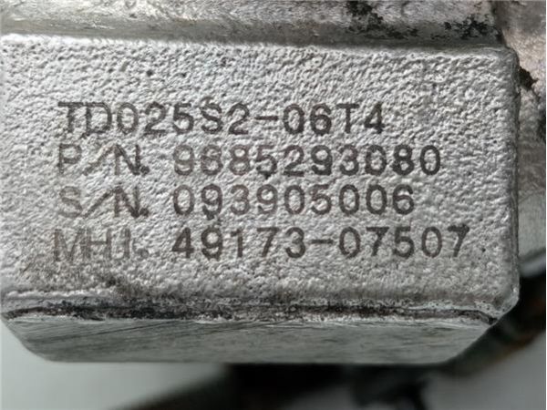 TURBO Peugeot Partner 1.6 HDI (75CV) (2011 20229) (55 KW) - 37923 / 9685293080 