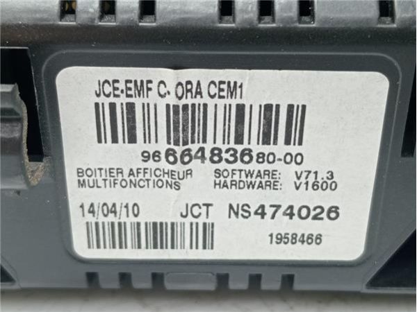 PANTALLA NAVEGADOR Peugeot 308 1.6 HDI SW (4C) 109CV (2007-2014) (80 KW) - 37944 / 9660525577, 9666483680-00