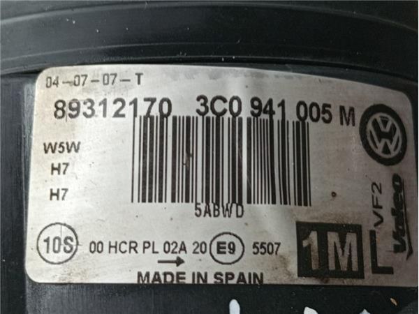 FARO DEL. IZDO. Volkswagen Passat Berlina (3C2)(2005-) 2.0 Advance [2,0 Ltr. - 103 kW TDI] - 38297 / 3C0941005M, 8931217