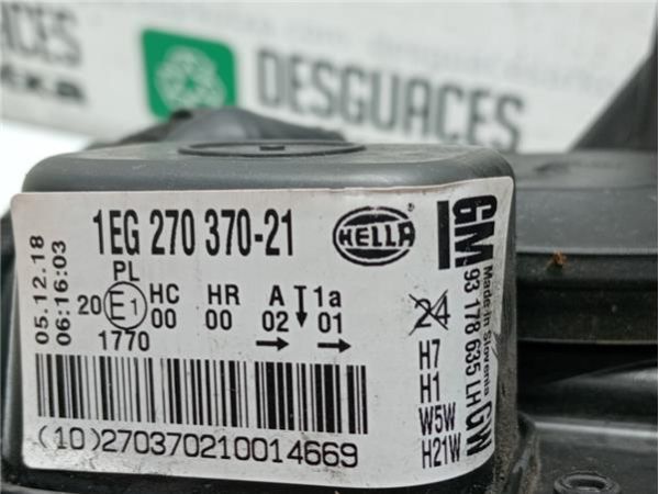 FARO DEL. IZDO. Opel Astra H Berlina (2004-) 1.4 Enjoy [1,4 Ltr. - 66 kW 16V] - 38314 / 1EG27037021,  93178635LH