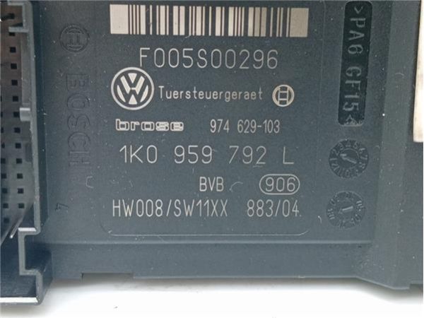 ELEVALUNAS ELECTRICO DEL. DCHO. Seat Altea 1.9 TDI (105CV) (2004 2022) (77 KW) - 38413 / 1K0959792L, F005S00296