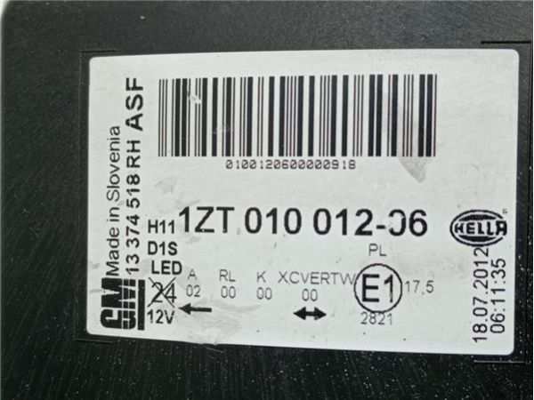 FARO XENON DCHO. Opel Astra 2.0 CDTI J SPORTS (160CV) (2010 2015) (118 KW) - 38567 / 13374517