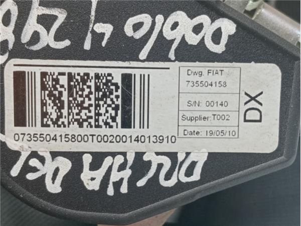 CINTURON SEGURIDAD DEL. DCHO. Fiat II Doblò (263) Cargo (2010-) 1.3 Basis Furgón [1,3 Ltr. - 66 kW 16V JTD CAT] - 3864