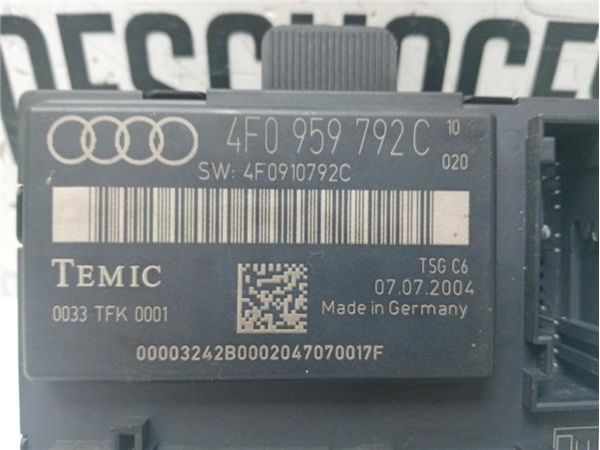 CENTRALITA CIERRE PUERTA DEL. DCHA. Audi A6 Berlina (4F2)(2004-) 2.4 [2,4 Ltr. - 130 kW V6 24V CAT (BDW)] - 38661 / 4F09