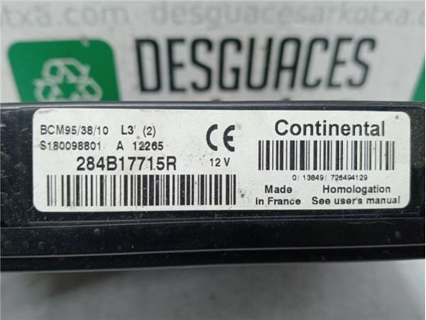 CENTRALITA CHECK CONTROL Renault Megane III Sport Tourer (2009-) 1.6 Privilege [1,6 Ltr. - 96 kW dCi Diesel FAP] - 38854
