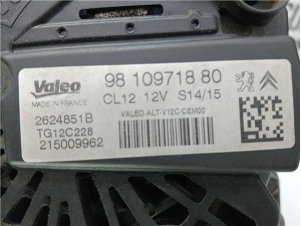 ALTERNADOR Citroen C4 1.2 G CACTUS (110CV) (2014 2022) (81 KW) - 39068 / 9810971880   215009962