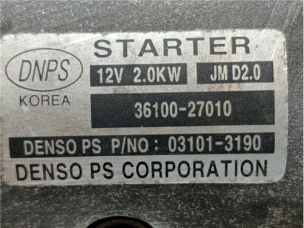 MOTOR ARRANQUE Kia Carens (UN)(2007-) 2.0 CRDi 140 - 39839 / 3610027010   031013190