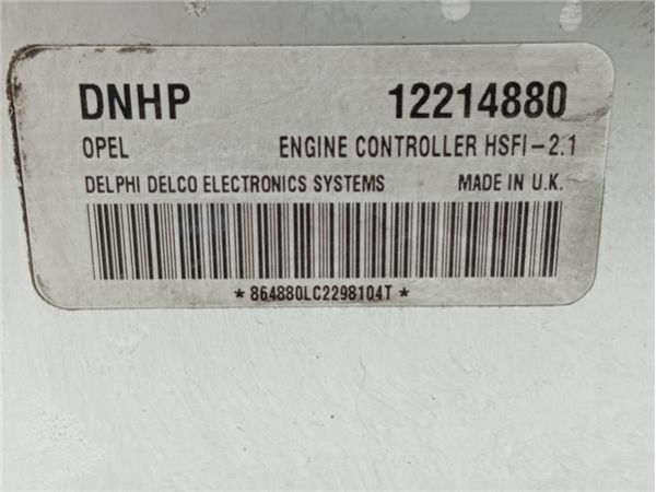 CENTRALITA Opel Zafira A (1999-) 1.6 Elegance [1,6 Ltr. - 74 kW 16V CAT (GNC)] - 39845 / 12214880