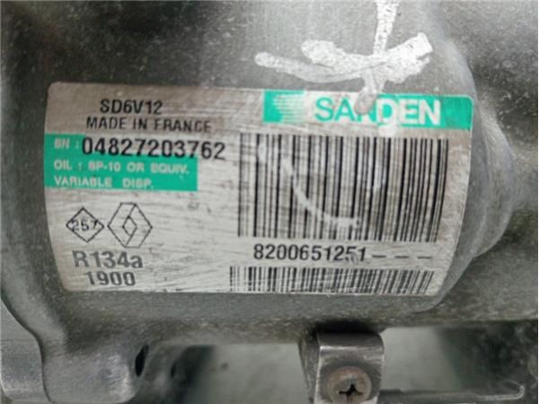COMPRESOR AIRE ACOND. Renault Clio III (2005-) 1.5 Authentique [1,5 Ltr. - 50 kW dCi Diesel] - 39900 / 8200651251   0482