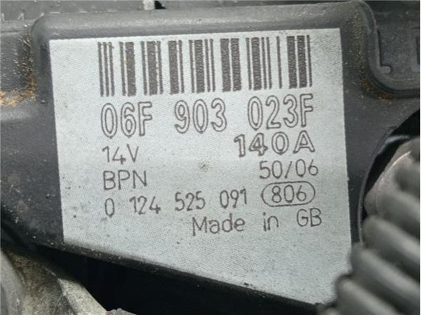 ALTERNADOR Seat Leon (1P1)(05.2005-) 1.9 Reference [1,9 Ltr. - 77 kW TDI] - 39938 / 06F903023F   0124525091