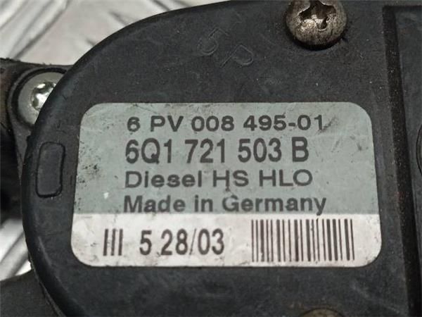 POTENCIOMETRO PEDAL GAS Seat Ibiza 1.4 G (6L) (2001-2009) (55 KW) - 28737 / BBY