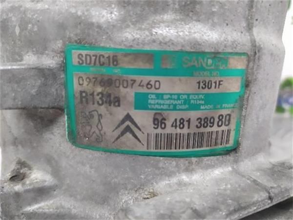 COMPRESOR AIRE ACOND. Peugeot 407 2.0 HDI (100 KW) - 10988 / RHR