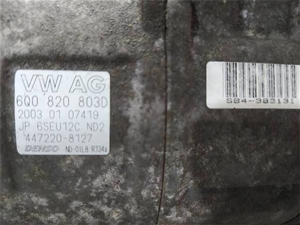 COMPRESOR AIRE ACOND. Volkswagen Polo 1.4  (9N1) (2001 - 2005) (55 KW) - 13767 / BBY