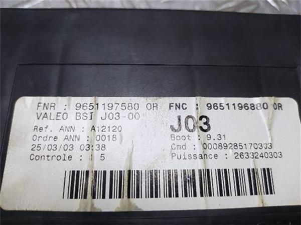 CAJA FUSIBLES/RELE Peugeot 307 2.0 HDI SW (2002-2009) (79 KW) - 14015 / RHS