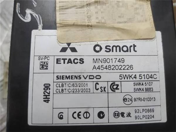 CAJA FUSIBLES/RELE Smart Forfour 1.5 CDI (70 KW) - 14527 / 639939