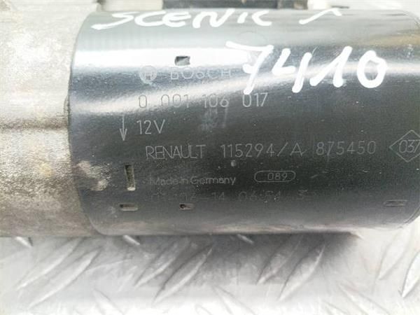 MOTOR ARRANQUE Renault Scenic 2.0 G I 139CV (JA) (2000-2003) (101,5 KW) - 15969 / F4RC7