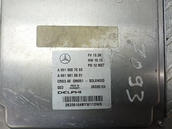 CENTRALITA MOTOR UCE Mercedes B 180 1.8 CDI (W246) (2011-2014) 109CV (80 KW) - 16698 / 651901