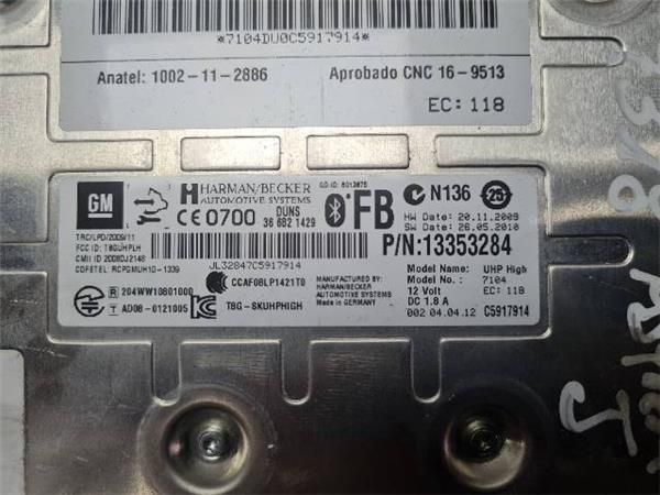 MODULO ENCENDIDO Opel Astra 1.7 CDTI J SPORTS TOURER (P10) (10-15) (81 KW) - 17613 / A17DTR